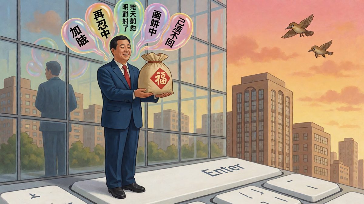 打工人の头顶永远悬着老板的画饼气泡，脚底下踩的是永远敲不完的Enter