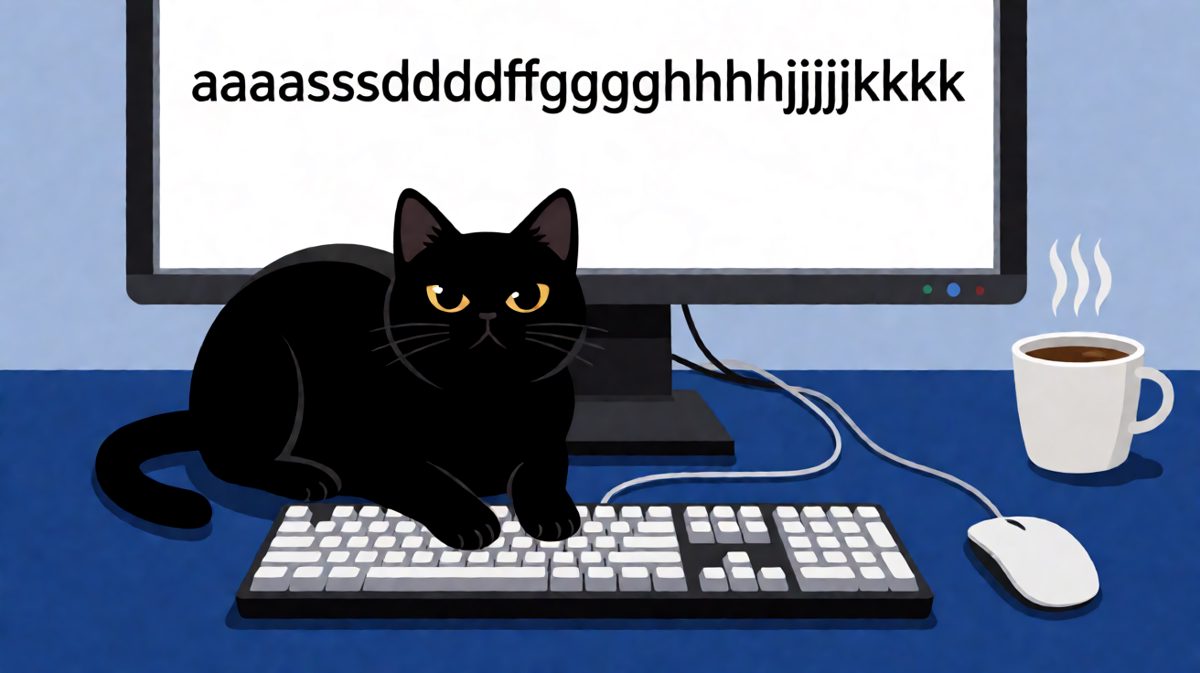 黑猫今日KPI：用尾巴缠住鼠标线，让同事以为它在操控全局。