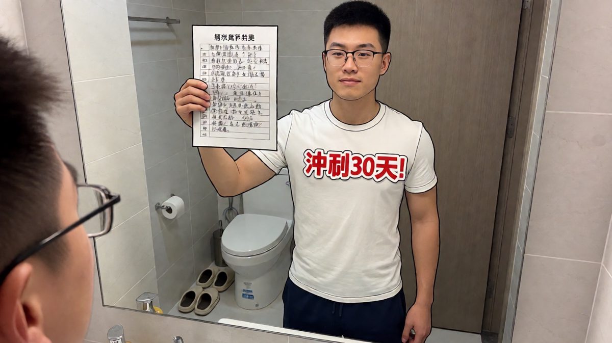第一天，主人公立下减肥flag，信心满满