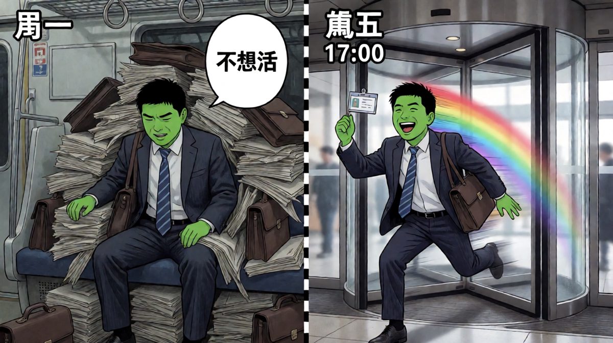 周一的我vs周五的我，同一个人两种生物