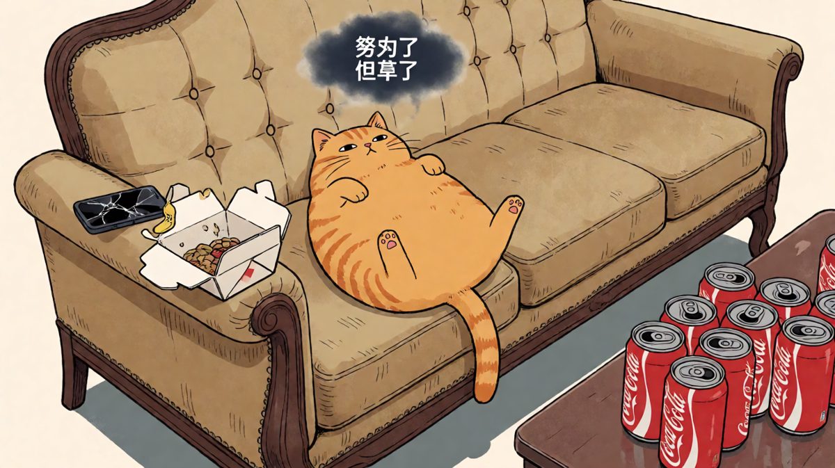 猫式摆烂哲学：躺平不是放弃，是节能模式