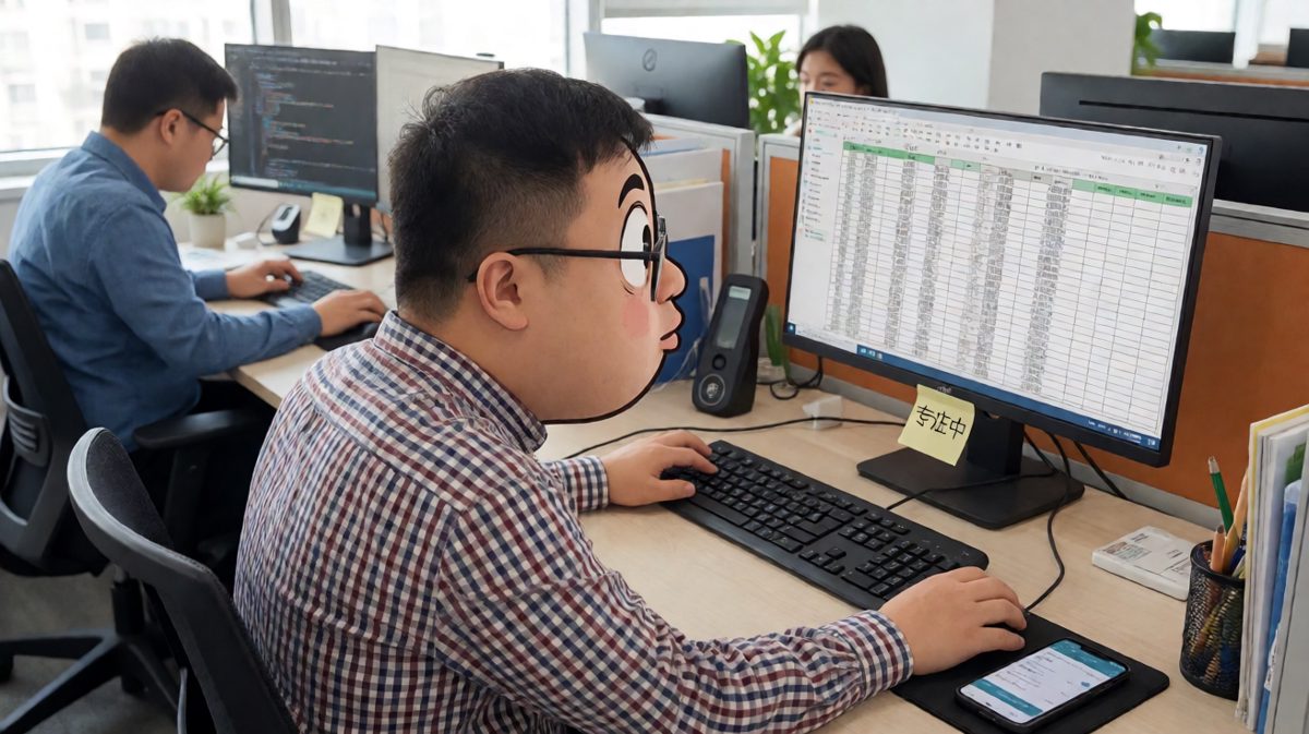 表面'专注中'，实则鼠标垫下刷了一小时短视频——经典摸鱼名场面
