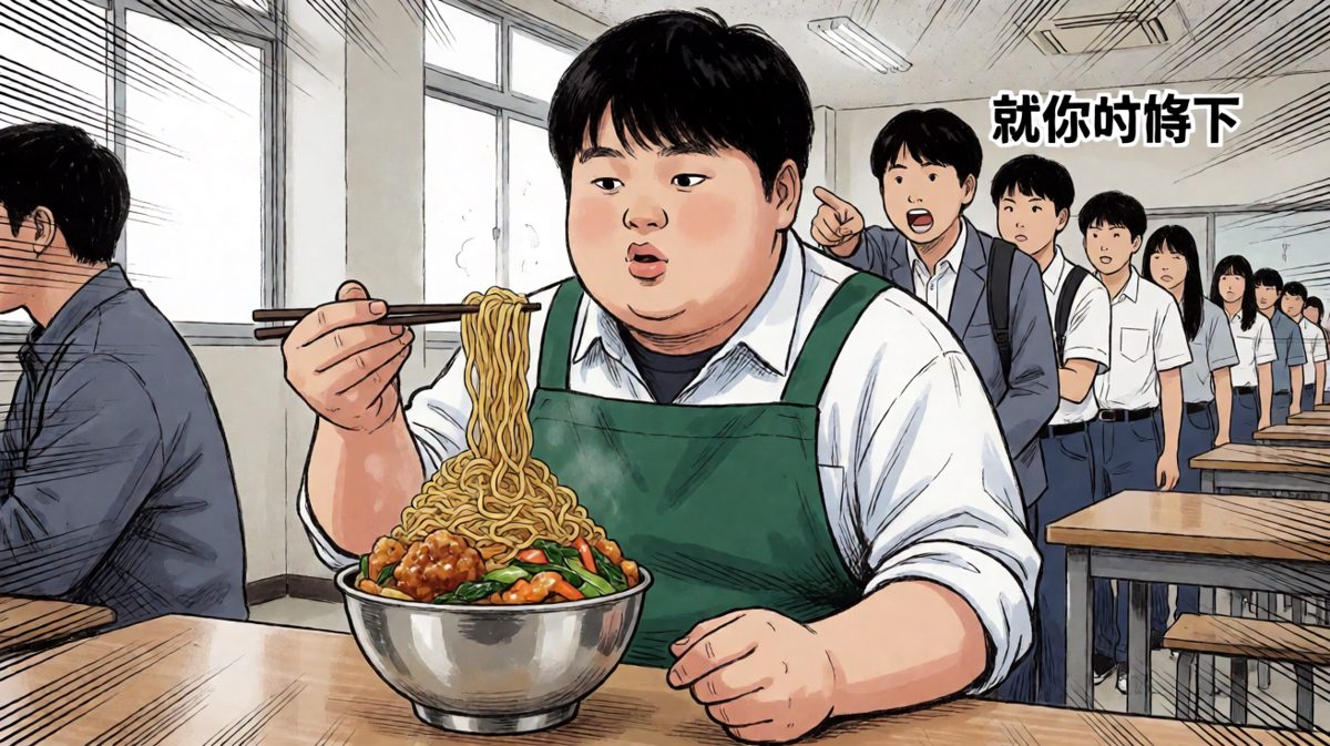 干饭人干饭魂，干饭人都是人上人——一人能吃掉一桌菜