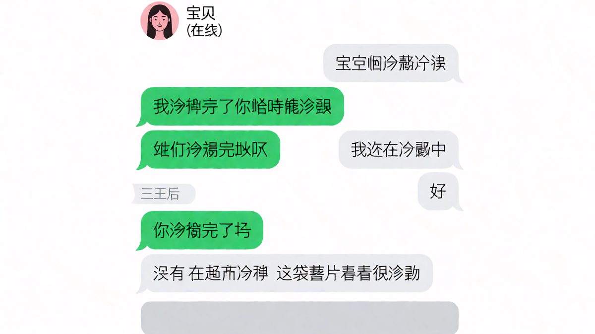 让他冷静三天，结果他在超市靠一袋薯片完成冷静
