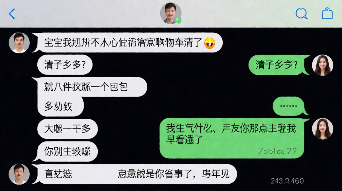 男方清购物车求饶，女方一句明年见让他彻底清醒
