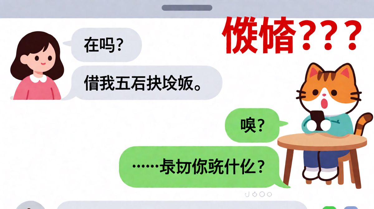 女生开口就是借钱，男生的表情从期待到崩溃只差一秒