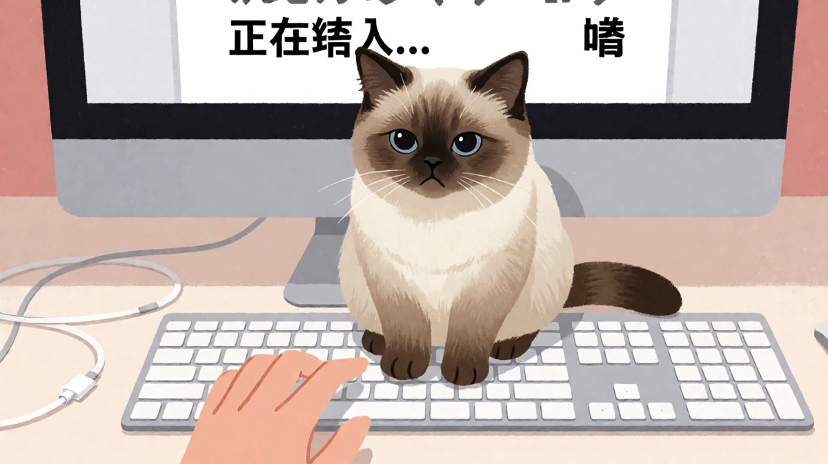 当猫咪决定你该休息了——键盘就是我的宝座
