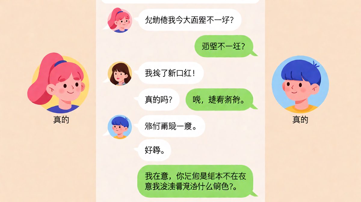 女生精心换了口红求表扬，结果男生根本没看清——直男的极致翻车现场。