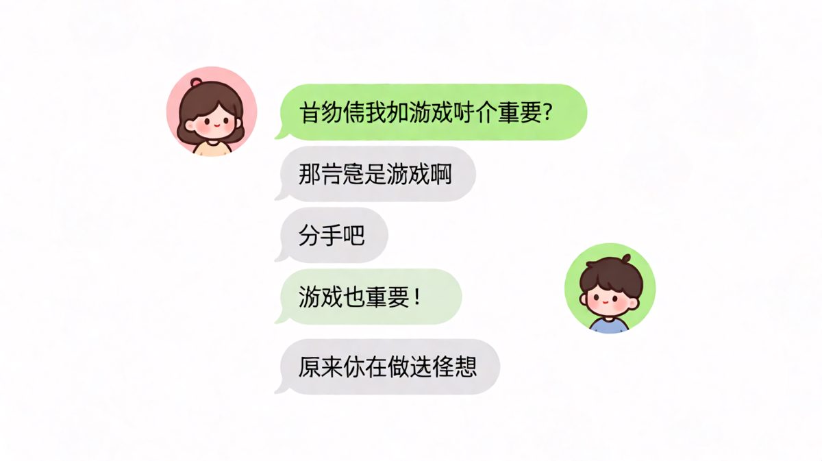 "游戏重要还是我重要"这道送命题，他给出了一个让人窒息的选项
