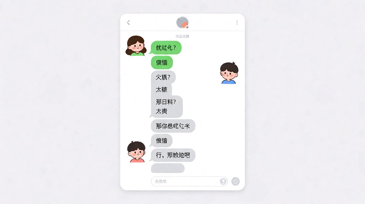 '随便'的反噬——男生终于被自己的'随便'反将一军。