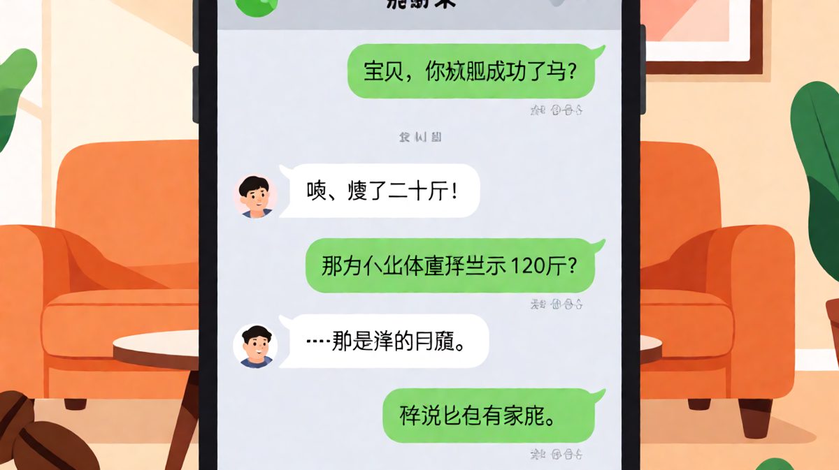 减肥对话的体重秤反击