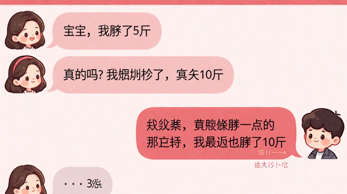 女生坦白体重时的神转折，男生居然「同流合污