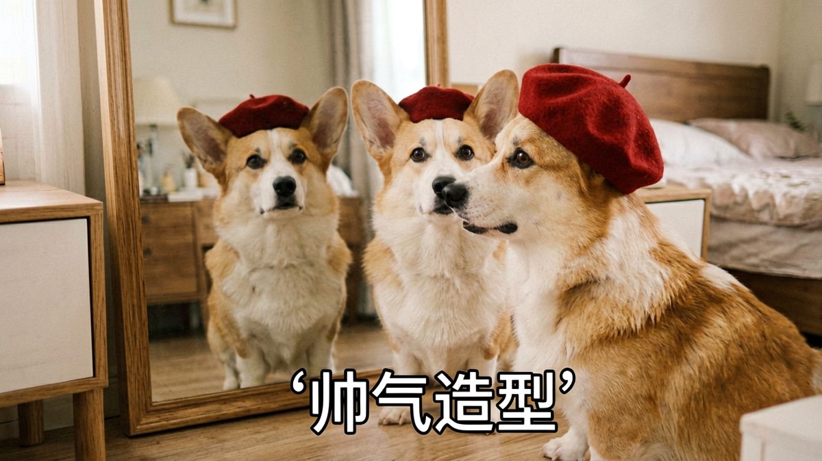 柯基：原来本汪戴上帽子颜值直接拉满
