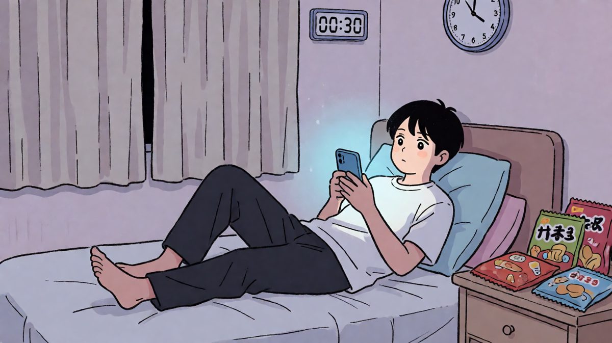 深夜舍不得睡，明知明天还要早起