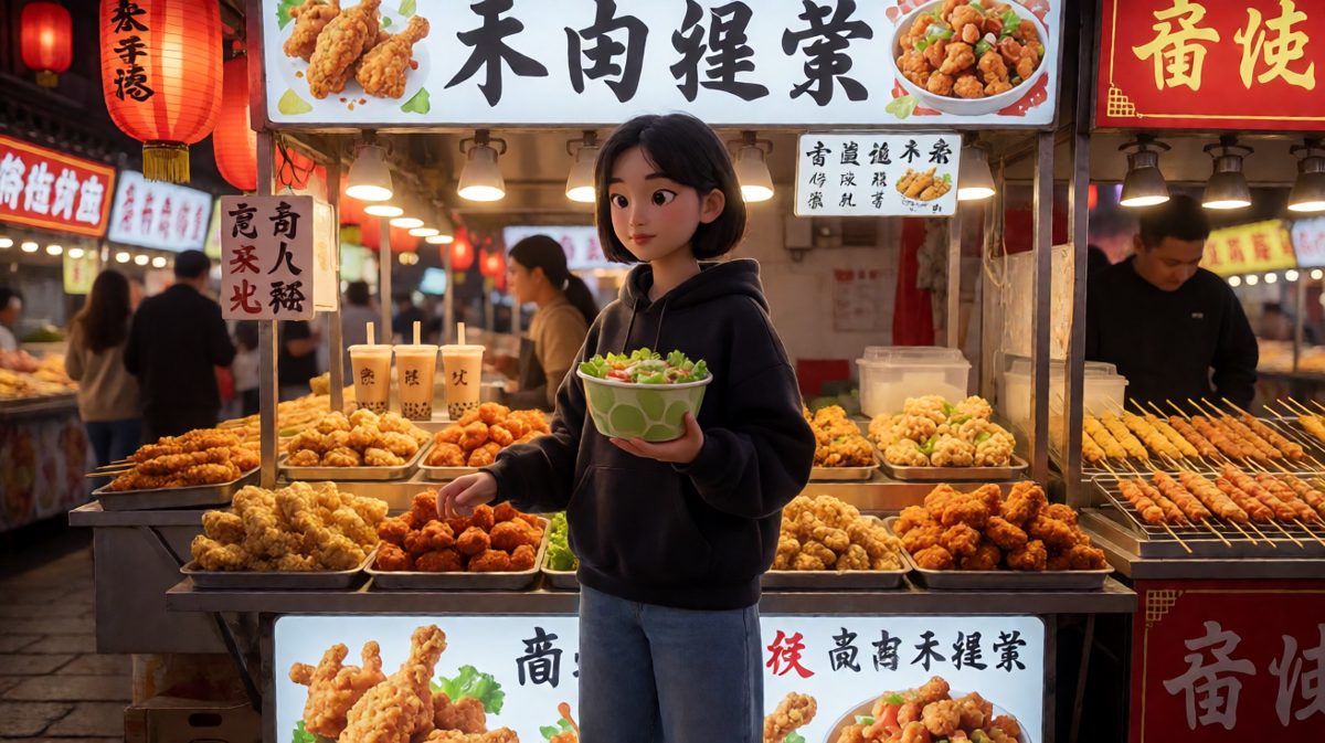 周一路过夜市，flag开始动摇