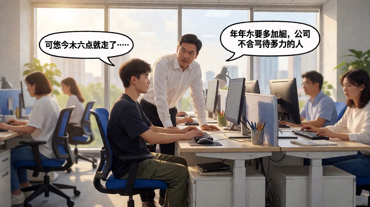 老板叮嘱多加班，结果自己六点就溜了