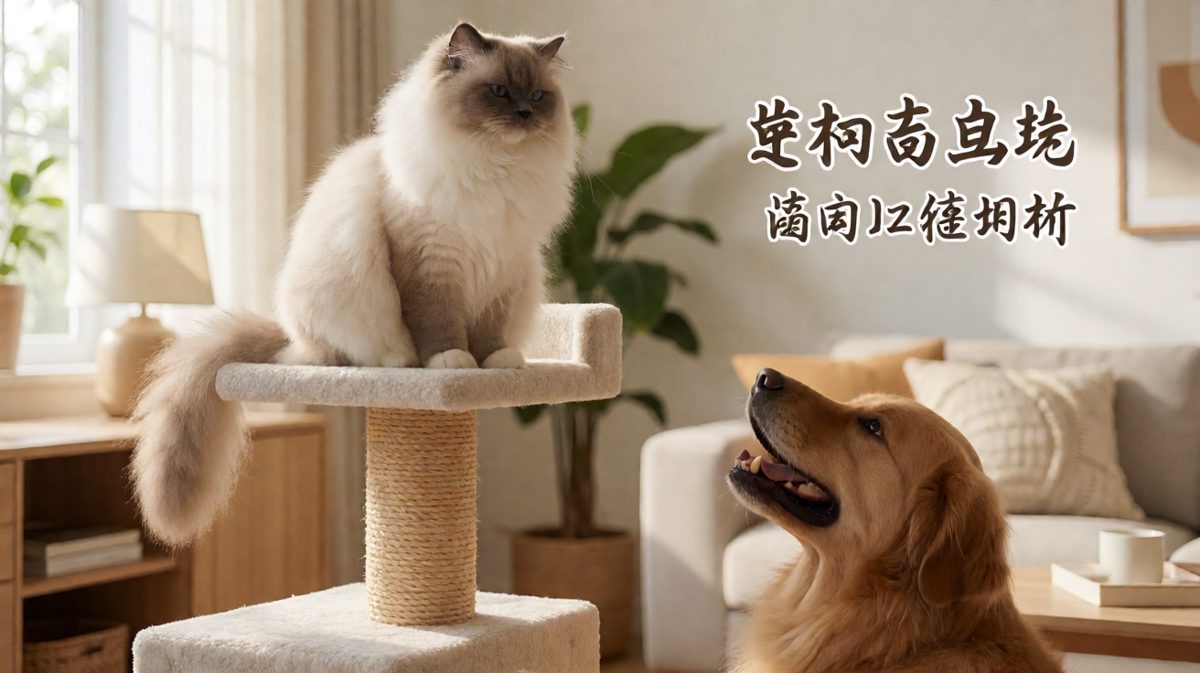 猫咪：平民，参见本王。金毛：汪！