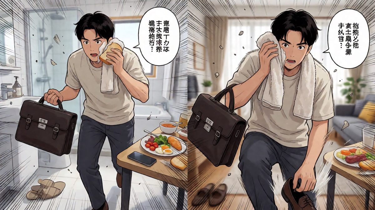 洗澡刷牙换衣服抢公交——根本不够时间！