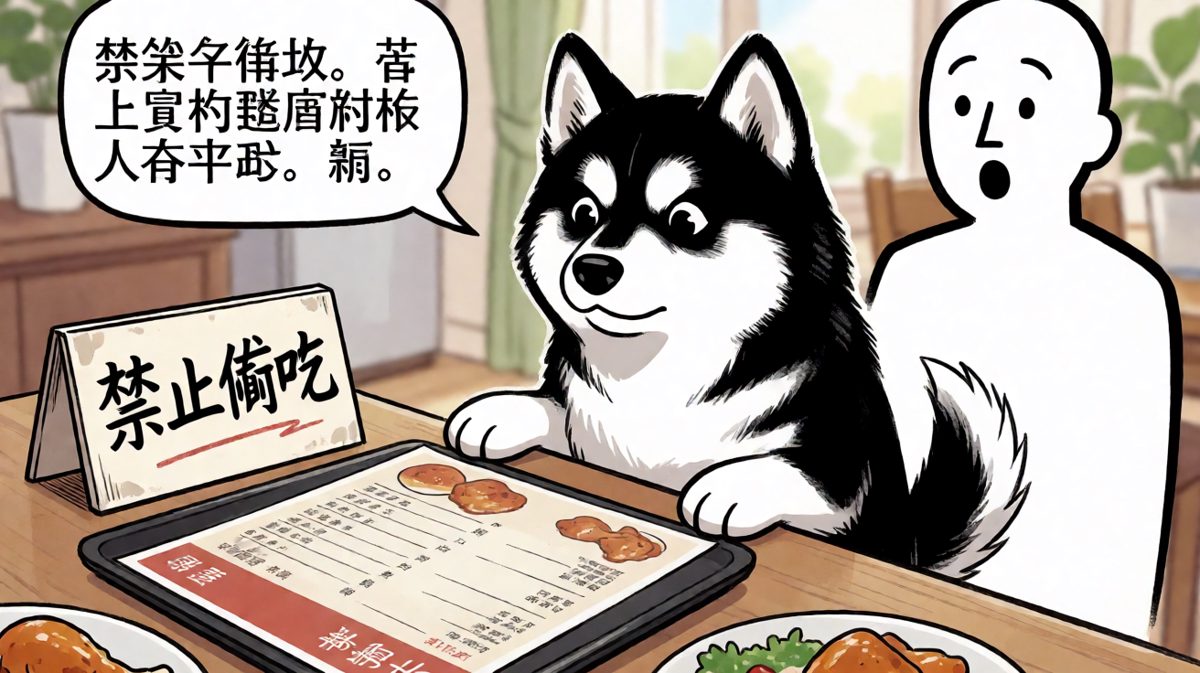 汪：不是我偷吃的，是鸡腿先动的手