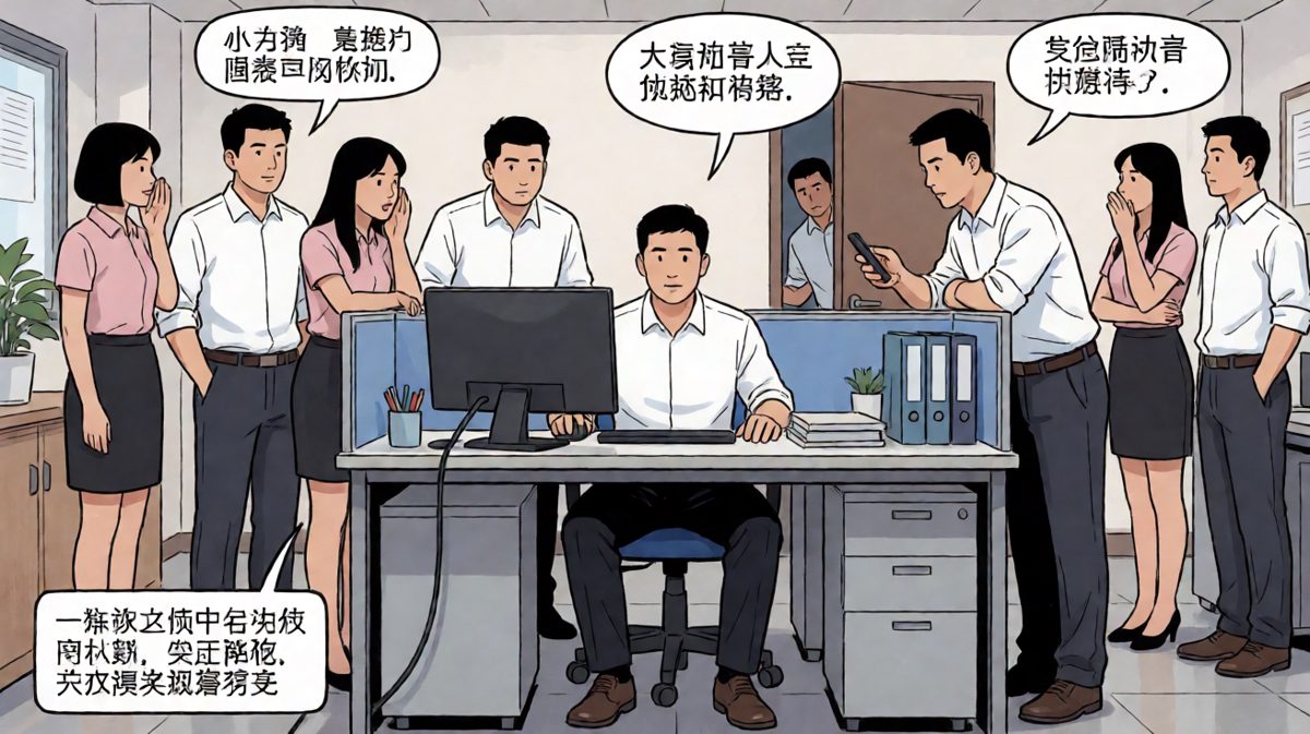 全公司都看到了那条消息，小李社死了。