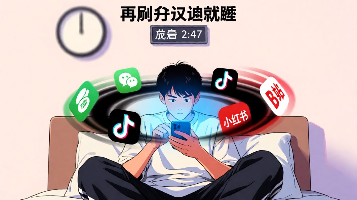 深夜的手机黑洞，永远找不到出口。