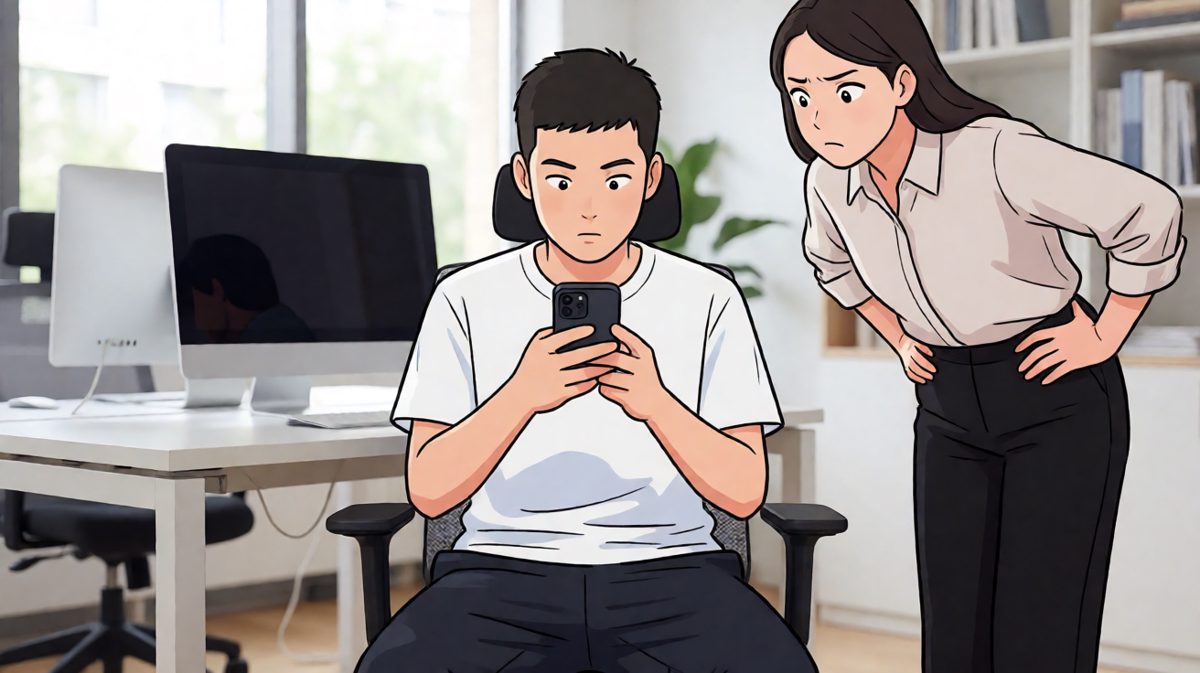 女同事路过，目睹了令她目瞪口呆的一幕，当场石化。