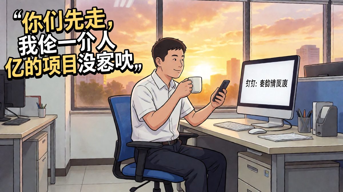 下班前最后一分钟的戏剧性反差