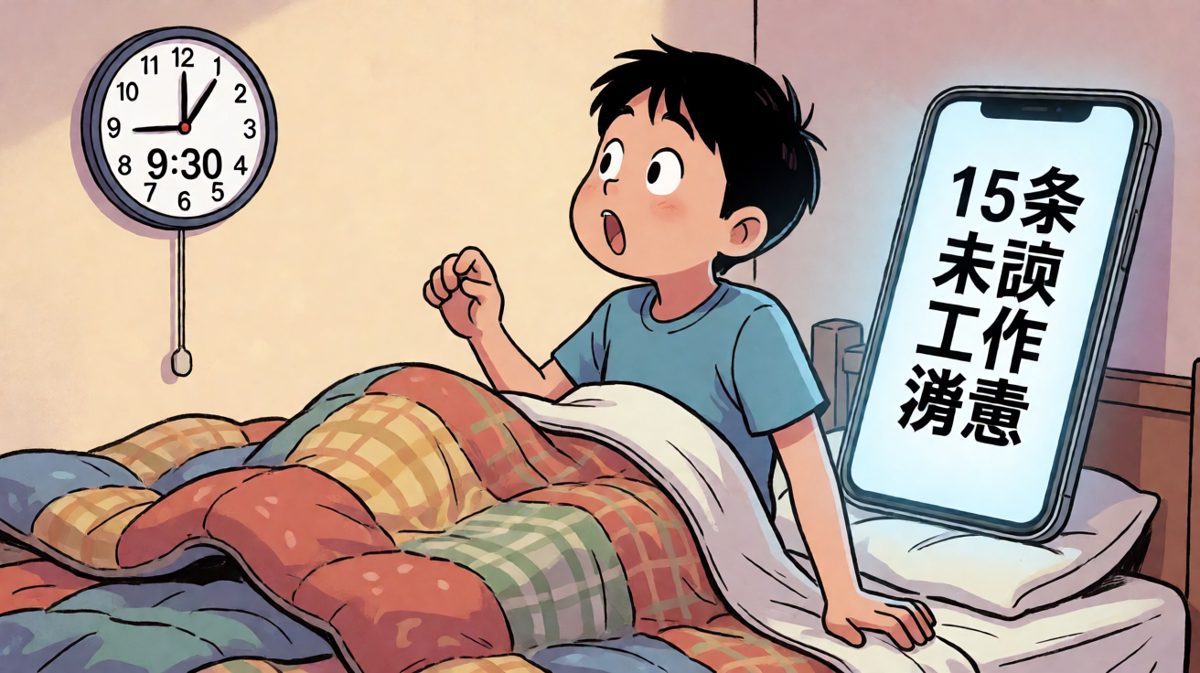 猛地惊醒发现已经迟到两个半小时！