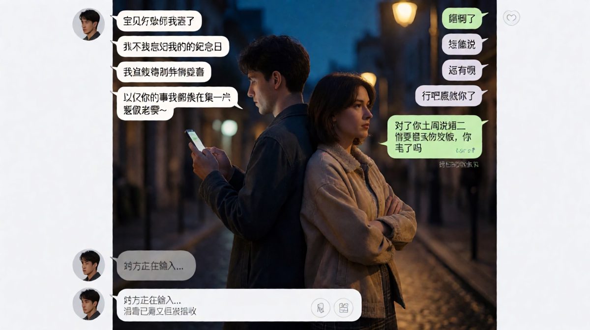 「对了你上周说周三要陪我妈吃饭」——一记回马枪让你前功尽弃。