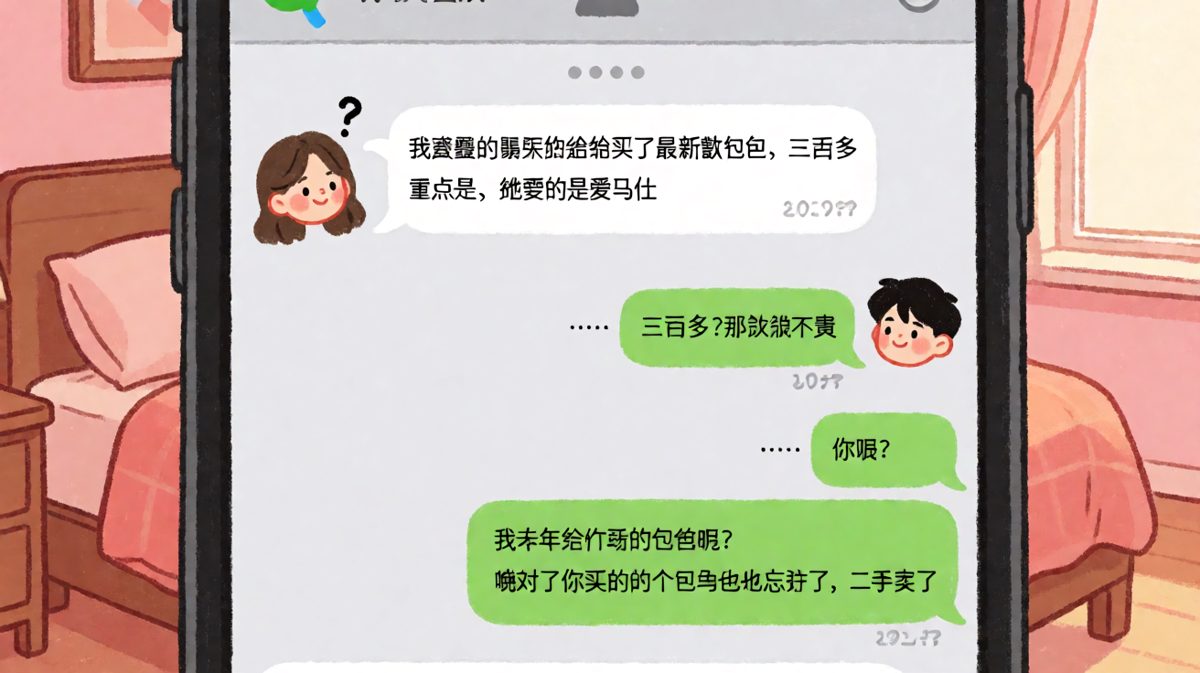卖你包包那事我一直记着呢