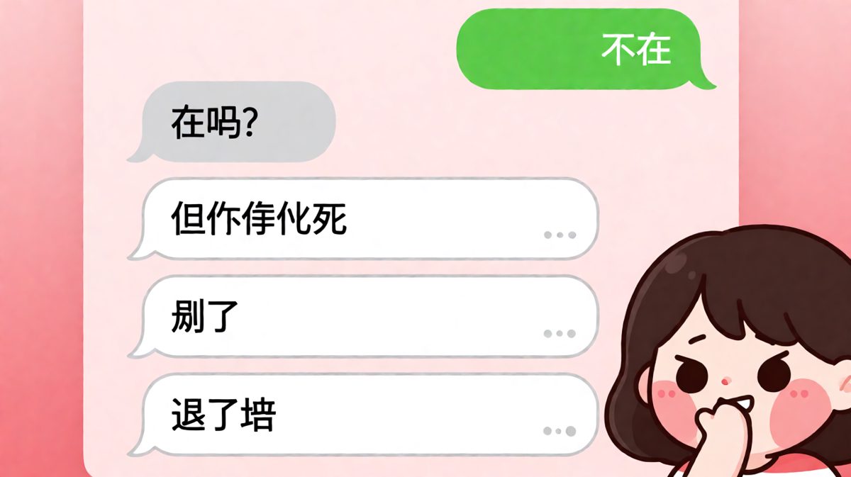 男：在吗？ 女：不在。——当男朋友试图套近乎时，她的三连暴击。