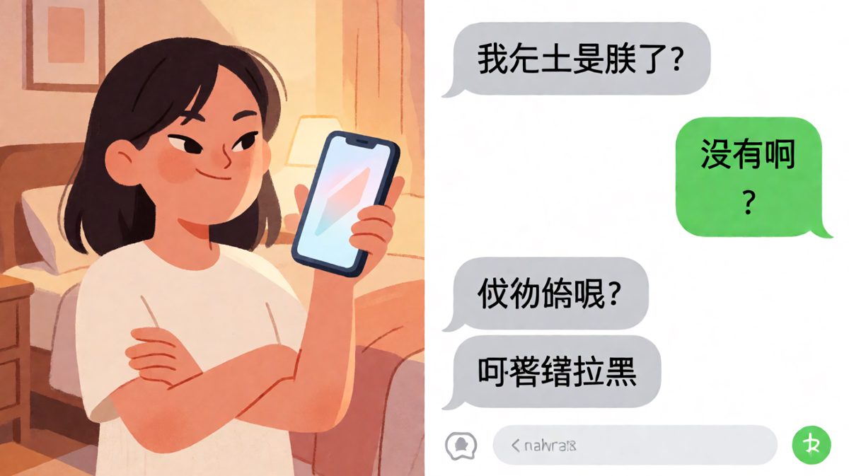经典的死亡三连问——男生的每个字都在求生欲和诚实之间反复横跳。