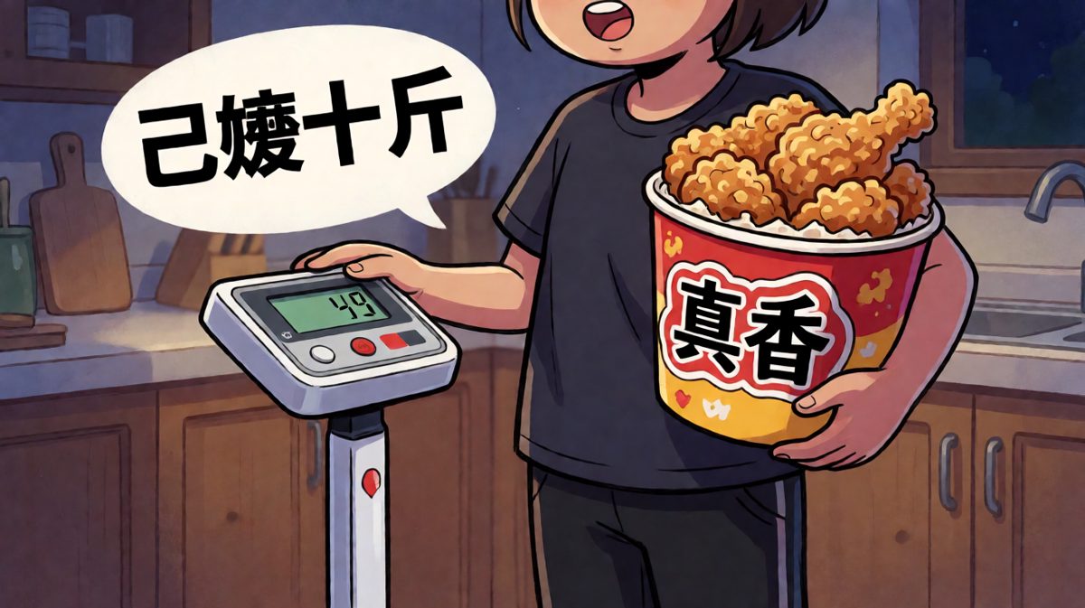减肥是明天的事，炸鸡是今晚的事。
