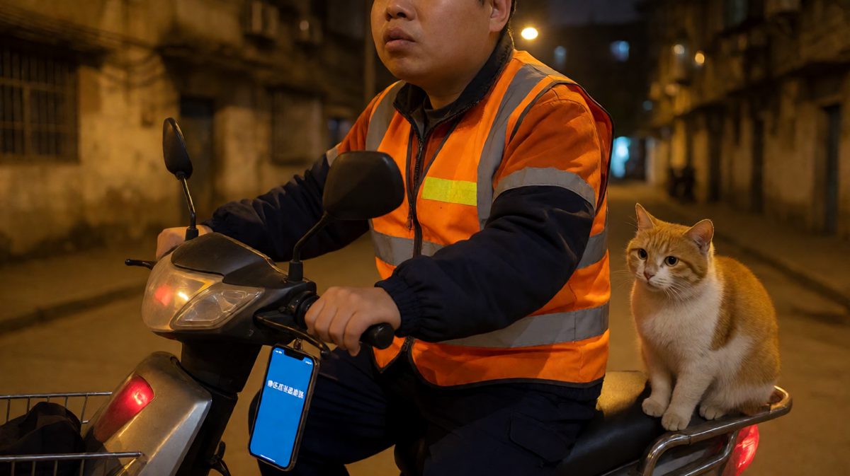 外卖小哥彻底迷失在城市的迷宫中