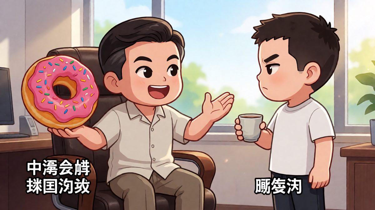 老板：明年给你期权！员工：饼太大我噎住了。