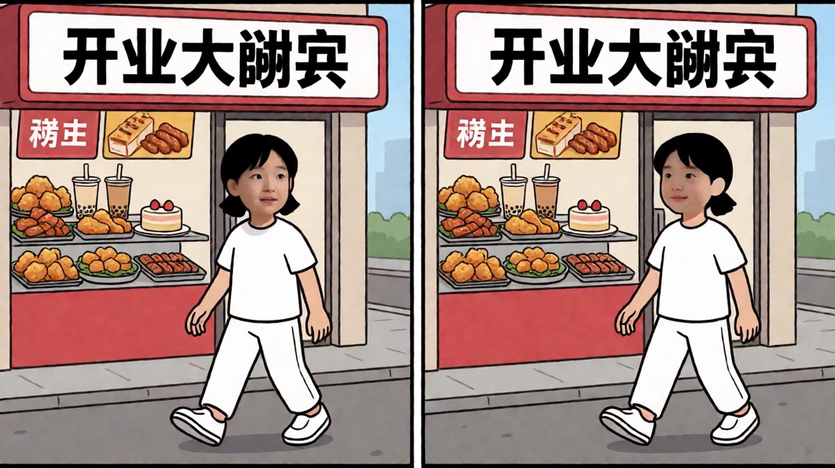 路过美食店走不动道了，理智开始动摇