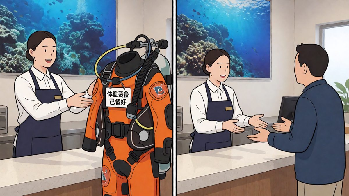 点了一杯水，却被递上一套潜水装备
