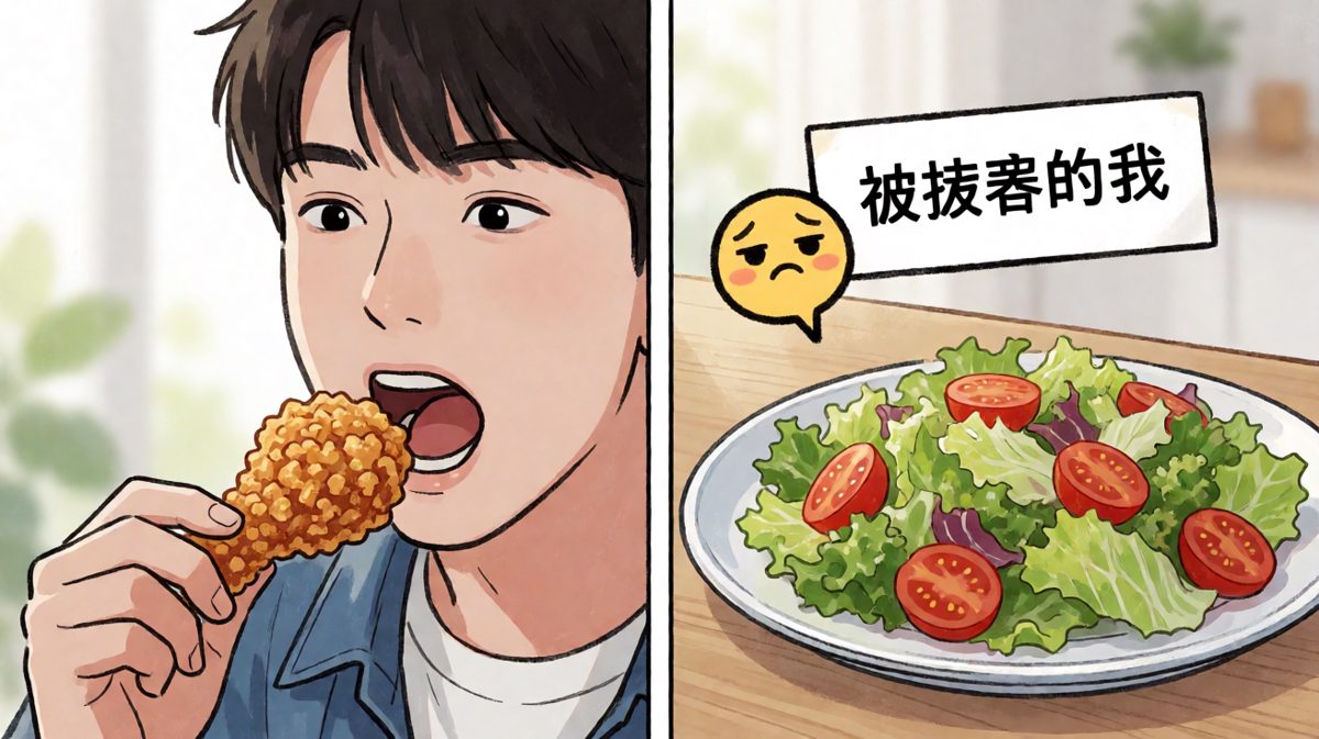 沙拉：我算什么？炸鸡才是我的真爱！