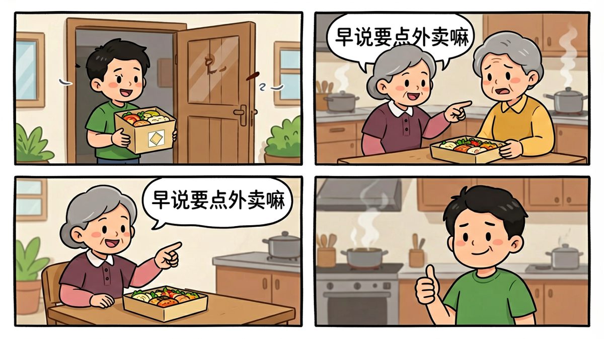 结局反转：还是外卖最靠谱