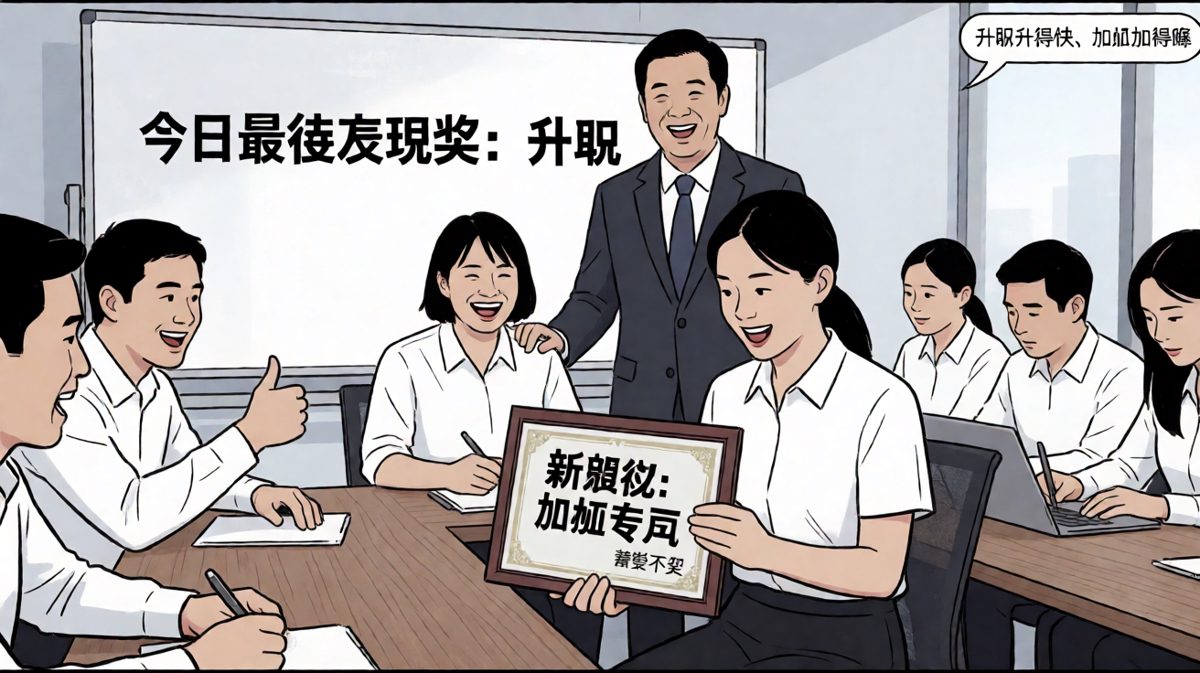 老板宣布升职加薪，打开聘书一看——升职为'加班专员'