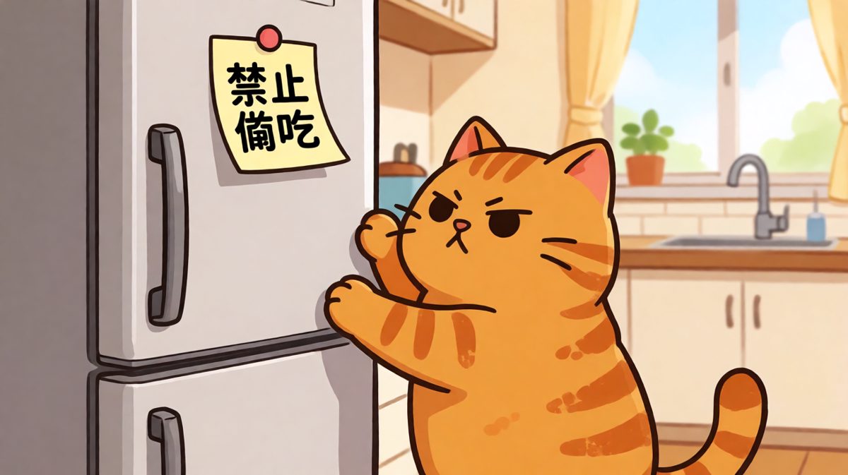 喵星人：这个冰箱今天必须给我打工！