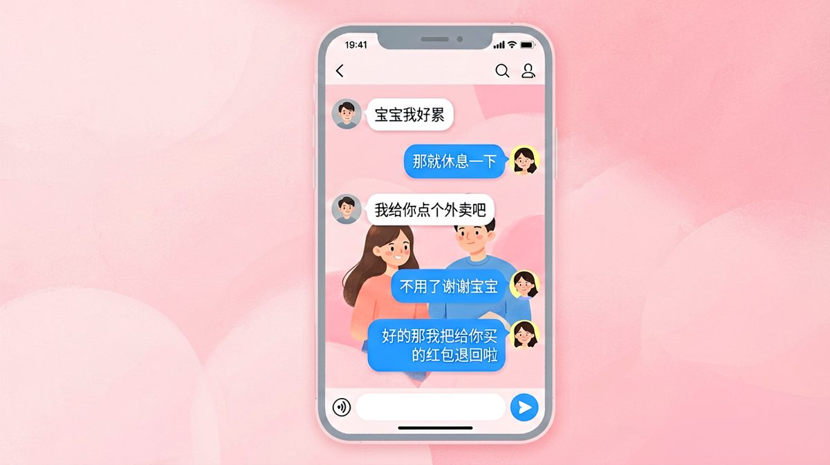 男朋友喊累求安慰，没想到女朋友直接撤回红包。