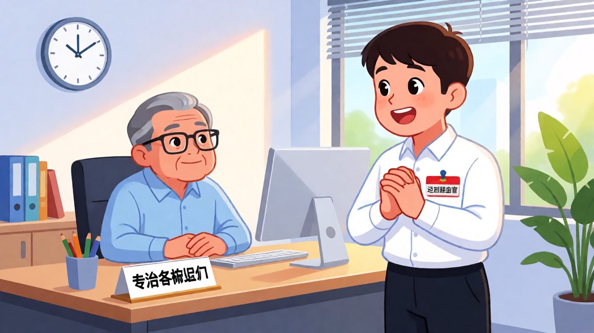 员工迟到解释路上帮老人推车，老板淡淡来了一句：'那是我爹。'