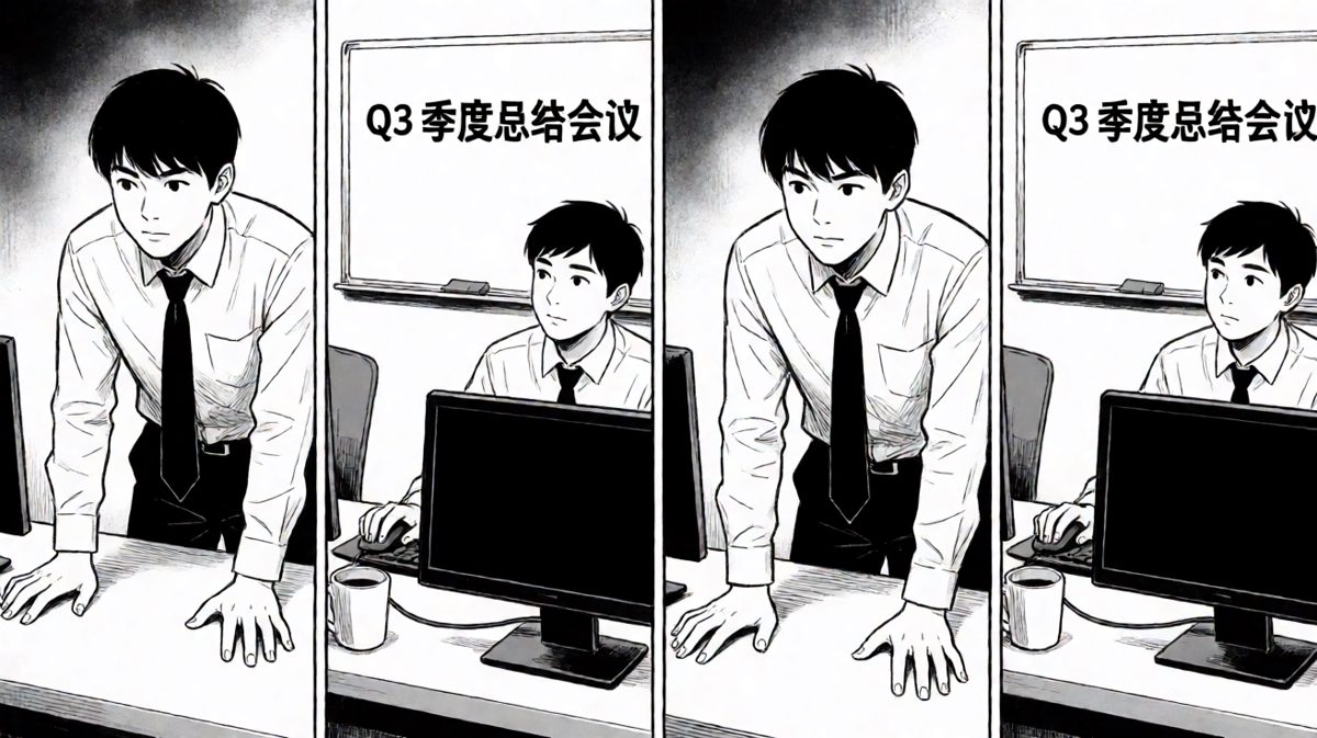 老板：你电脑呢？小明：我……我忘带了