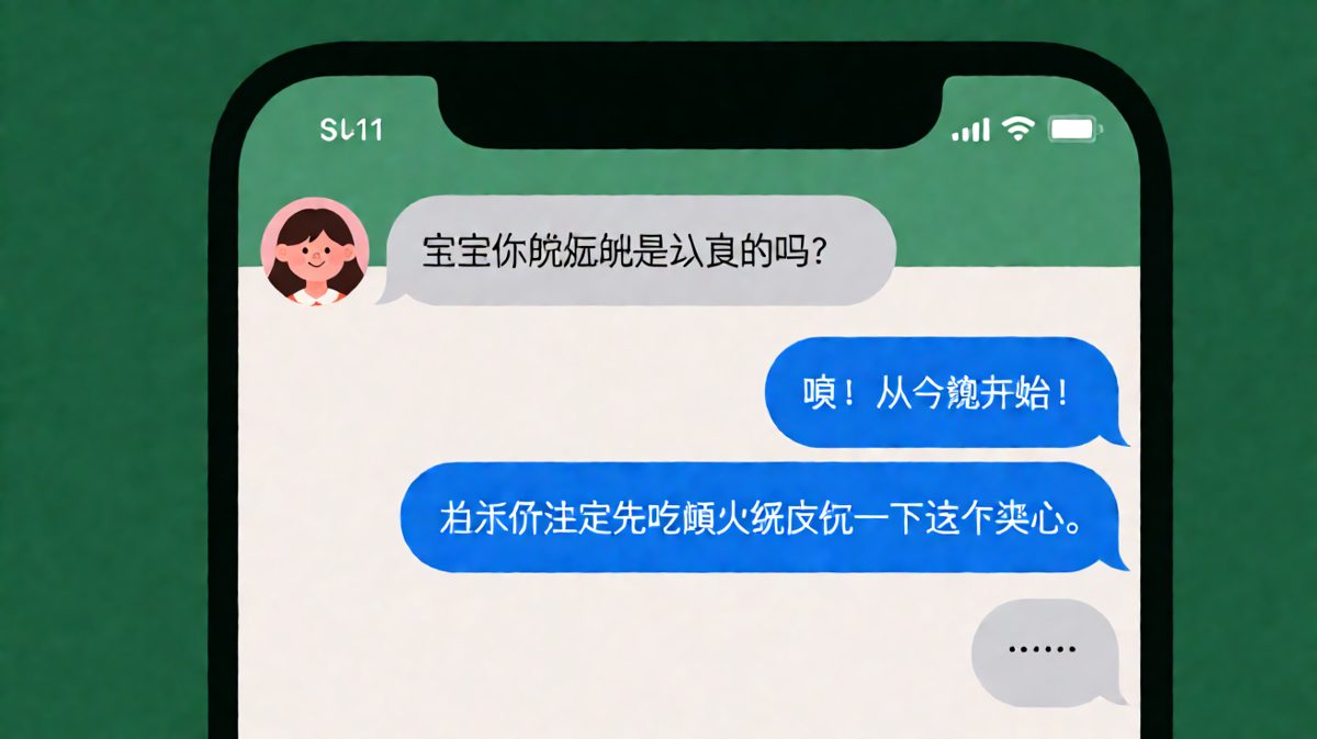 女生质疑男生减肥决心，结果男生用一顿火锅来「庆祝决心」。