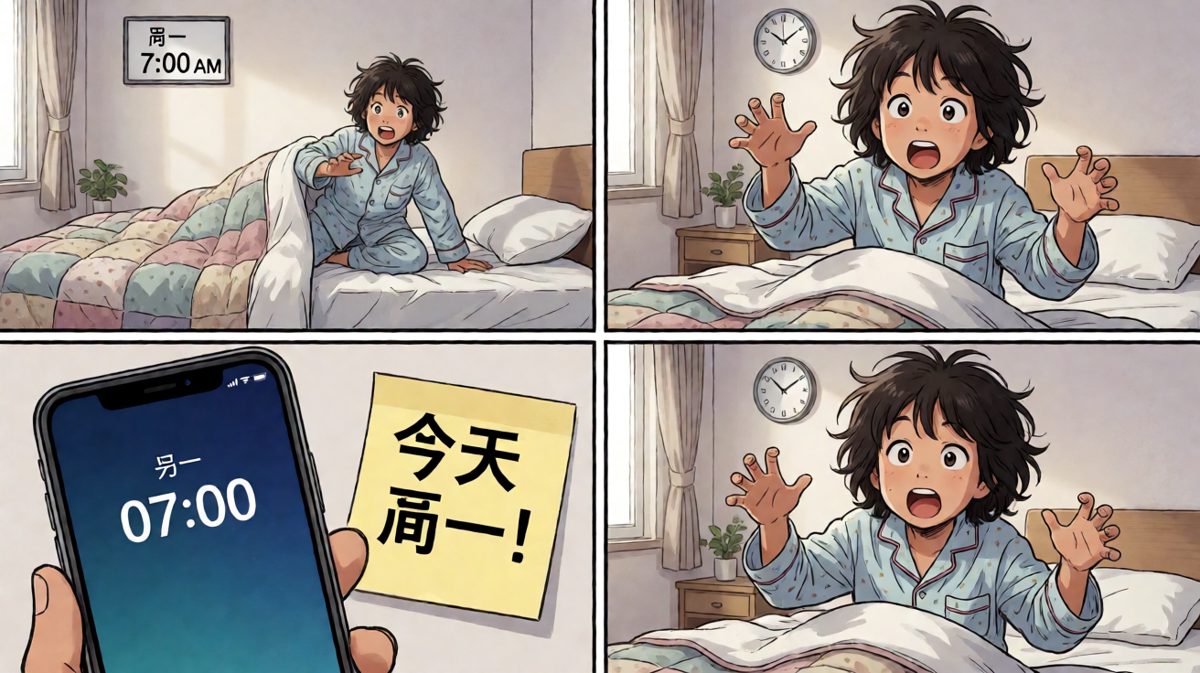 主角猛然惊醒，发现今天是周一！