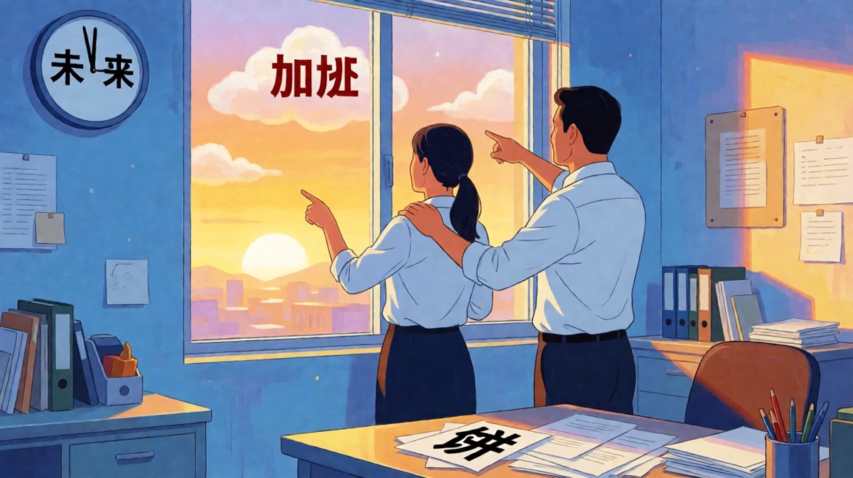 未来与奉献：员工问公司未来在哪里——老板：未来在年轻人身上——员工感动说会努力——老板：所以未来10年都是你的加班时间