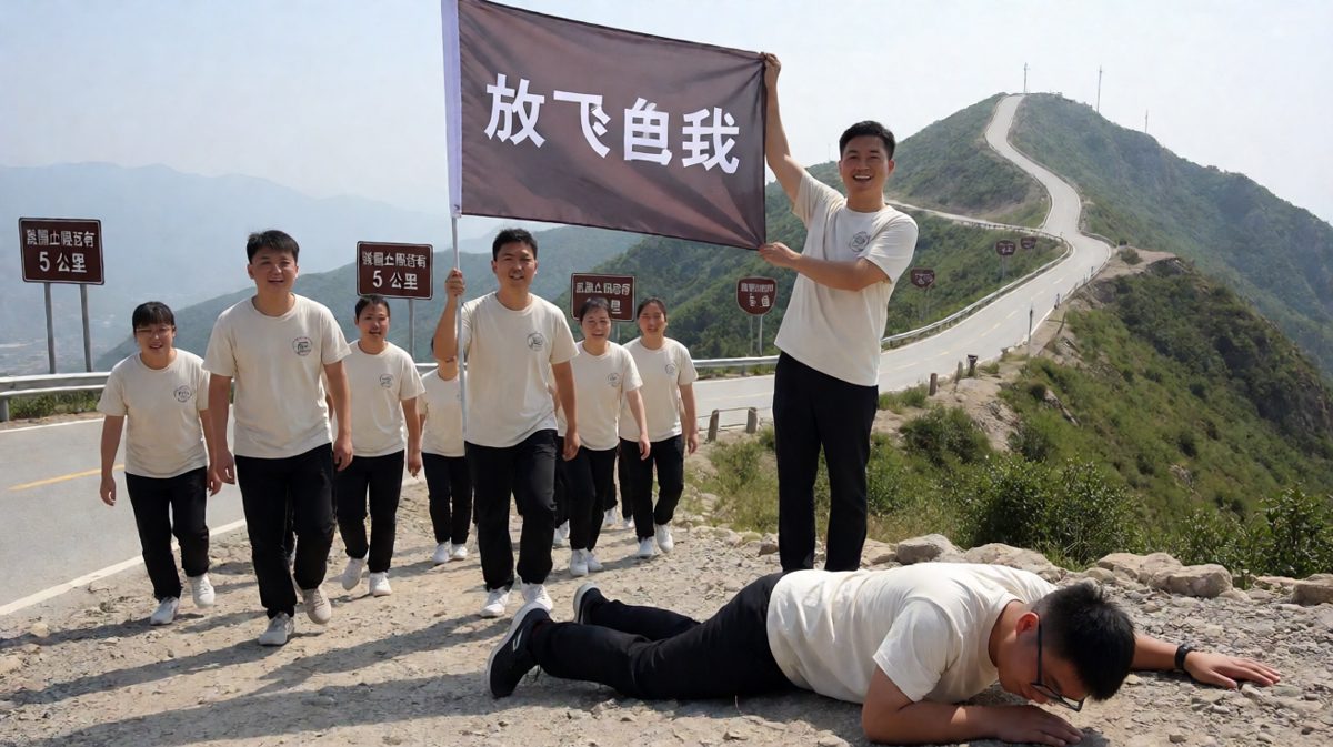 老板：「今天自由活动！」员工：「自由去哪？」老板：「自由活动就是指随便爬哪座山。」