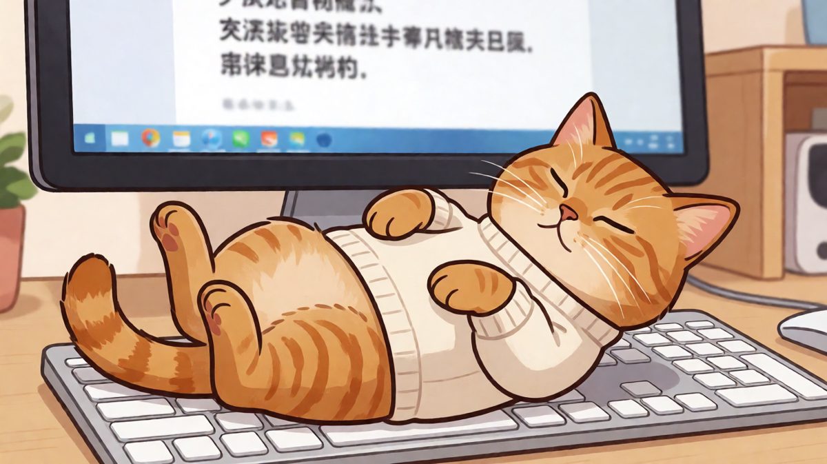 猫：我的工作，就是让主人无法工作