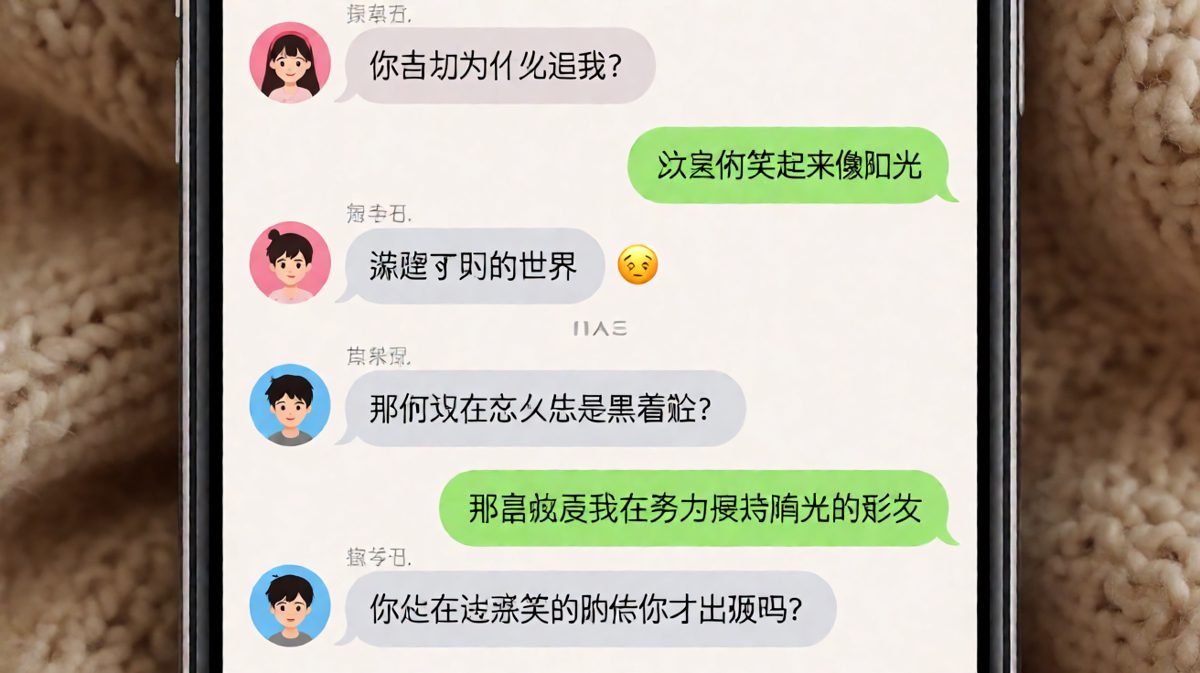 关于谁先表白和为什么追的反转对话。
